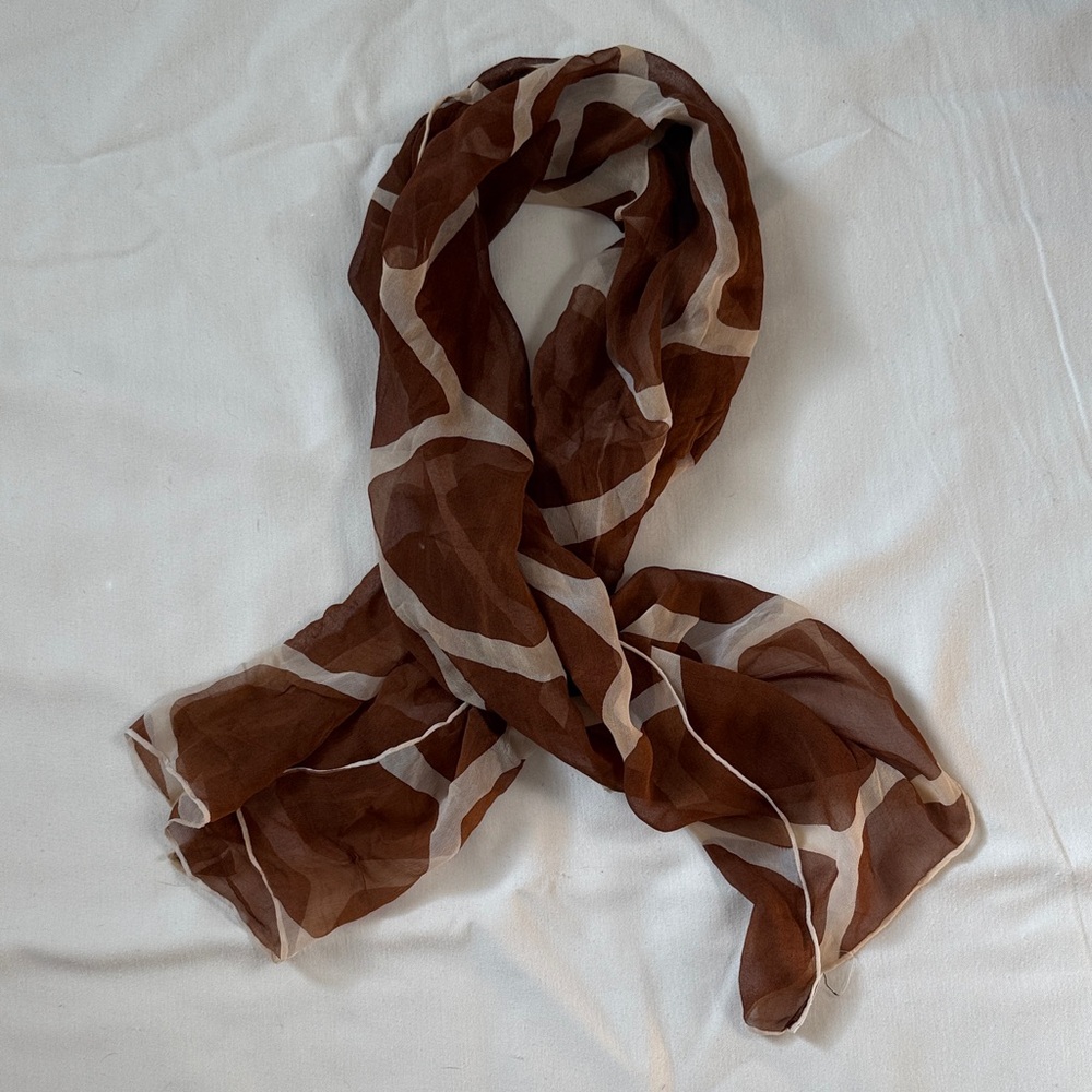 Vintage Baar and Beards giraffe print silk scarf